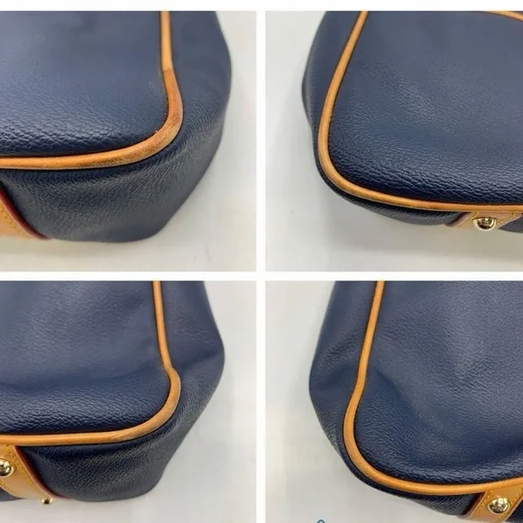 Dooney Bourke Navy Blue Pebble Grain Rebecca Hobo Bag - Picture 10 of 14
